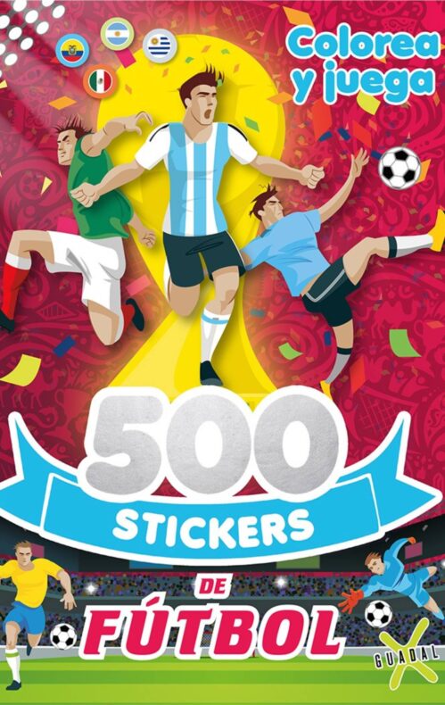 500 stickers de futbol colorea y juega